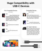Cable USB Tipo C de Carga Rápida para Teléfono Celular, de PVC, de 12 W, 18 W, 30 W, 60 W, 2 m, 3 m, 4 m, 5 m