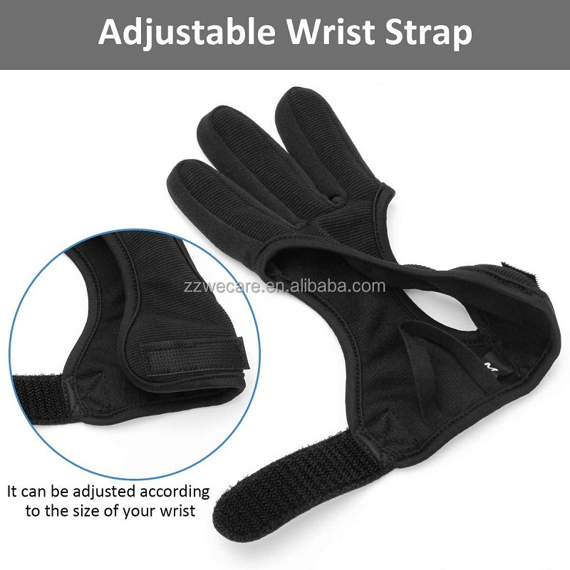 Gants De Tir à L'arc Cuir – 3 Doigts – Ambidextre – Marron – Neuf – Homme