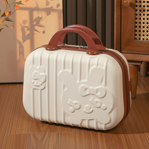 14-inch Large Fashion <strong>PC</strong> Waterproof Zipper Ultra-Lightweight Souvenir Vanity Case Portable Business Travel Suitcase Carry-On - Product Image 2