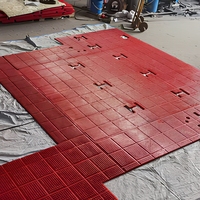 Tapis antidérapant en polyuréthane renforcé de clous en acier, résistant aux intempéries pour opérations minières, durable, pour sols de forage, découpe sur mesure, global