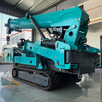 Grue araignée diesel 3t 5t de bonne qualité, télécommandée, sur chenilles, hauteur de levage 16,8 m, faible consommation de carburant