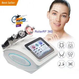 Supplier price radio frequency beauty therapy machine skin tightening tripolar 360 rotating rf roller led light for face & body