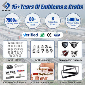 Fabricante al por mayor ABS plástico electrochapado cromo coche autoadhesivo pegatinas DIY coche insignia 3D número letras emblema - Product Image 6