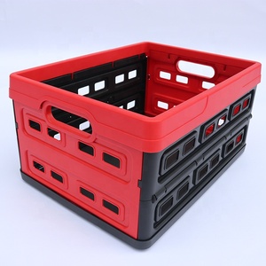 QS Handle Folding Mesh Vented Plastic Laundry Foldable Fruit <strong>Plant</strong> <strong>Baskets</strong> <strong>for</strong> Storage Vegetables Market Shopping - Product Image 1