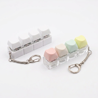 Custom Printing Logo Creative LED Keycap Fidget Clicker Keychain Stress Relief Toy Multiple Colors Available