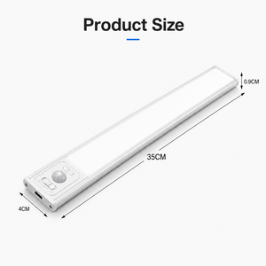 Lumière LED rectangulaire sans fil en aluminium de 35 cm pour armoire, super lumineuse, à intensité variable, avec batterie rechargeable et détecteur de mouvement, OEM ODM - Product Image 4