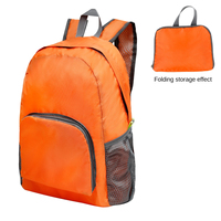 Sac à dos de voyage en nylon personnalisé avec logo imprimé OEM, sac à dos de voyage en plein air, sac à dos pliable imperméable
