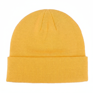 Gorro de Invierno Unisex de Punto Jacquard 100% Acrílico, Transpirable, Impermeable, Ajustable, Diseño Liso de Color Sólido para el Frío - Product Image 1