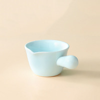 Tasse à lait multifonctionnelle en céramique, mini-tasse à sauce pour steak, cuillère à lait, pot à sucre rond, 100 ml, ustensiles à café