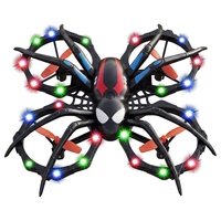 4DRC Nouveau V69 Spider Quadcopter, Mini Drone de Stunt Télécommandé avec Mode Lancer-avant-que-l'on Voit et Maintien d'Altitude par Pression d'Air