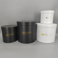 Boîte cylindrique en papier recyclé de qualité supérieure avec logo de marque, personnalisable, pour emballage cadeau et fleurs