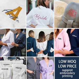 <span class=keywords><strong>Accappatoio</strong></span> Unisex con Logo personalizzato Waffle e <span class=keywords><strong>accappatoio</strong></span> da <span class=keywords><strong>uomo</strong></span> bianco personalizzato - Product Image 2