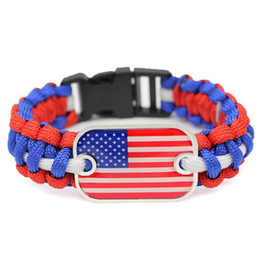 2022 65 país Bandera de EE. UU. Reino Unido francia italia personalizable tejida a mano pulsera país orgullo patriótico pulsera - Product Image 3