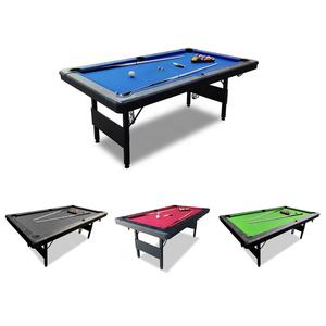 Mesa de Billar Plegable <span class=keywords><strong>TopSports</strong></span> de 6 pies/7 pies/8 pies con Bolsillos de Cuero, Cojín de Goma, Mesa de Billar Portátil con Marco Metálico Plegable - Product Image 1