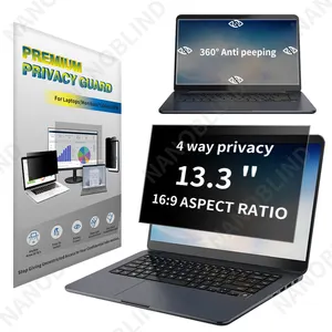 NANOBLIND Écran d'écran d'ordinateur portable 16:9 aspect 13.3 pouces Filtre de confidentialité à 4 voies pour moniteur HP / Dell /Acer