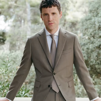 Costume 2 pièces sur mesure pour homme, respirant, anti-plis, taupe, veste et pantalon, simple boutonnage, pour affaires, bureau, mariage, cérémonie, marié