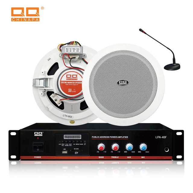QQCHINA PA LTH-901 3W/6W High Temp Resistant Ceiling Speaker 70-100V Background Music Ceiling Speaker