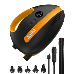 12V Portable Sup Pump Paddle Board 20psi Stand-up Surfing for <b>Inflatable</b> DAMA Air Pump -Orange Quick Inflation Quickly Inflate Y - Product Image 3