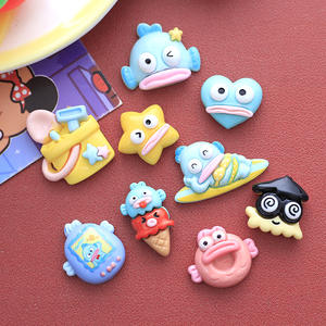 Bonitos dijes de resina DIY caseros caja de teléfono basura cuerda para el cabello accesorios para el cabello-Monster Series Blue Marine Fish decoración al por mayor - Product Image 3