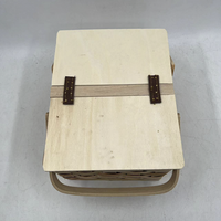 TF- GGB11 Vente en gros en bois décoratif Noël nouveau bébé bambou tissé garniture emballage panier pour tissé en vrac boîte Cadeau panier