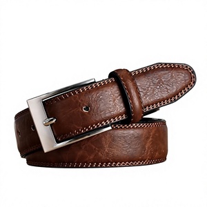 Cinturones de Cuero Vacuno de Diseño Sólido con Hebilla de Acero Rectangular, Duraderos, de la Mejor Calidad, Estilo Vintage para Hombre, con Logotipo Personalizado, Impermeables - Product Image 3