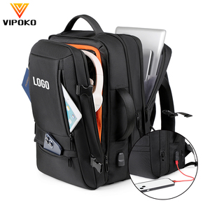 VIPOKO 定制徽标防水商务笔记本电脑背包，容量 36-55 升，适合户外旅行包设计，可扩展笔记本电脑包 - Product Image 1
