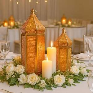 Lanterne marocaine suspendue pour la maison et les espaces extérieurs, éclairage décoratif magnifiquement conçu créant une lumière chaleureuse et accueillante - Product Image 2