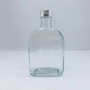All'ingrosso 10oz chiaro bottiglie di vetro piano con coperchi 300ml-330ml capacità per la stampa a freddo vino di frutta <span class=keywords><strong>e</strong></span> succo di bere - Product Image 4