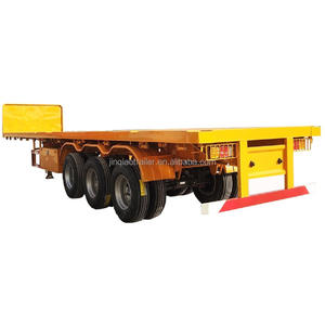 Dongxu Flatbed Prix 3 essieux 30/40 pieds 48 pieds Conteneur à <span class=keywords><strong>plateau</strong></span> plat bon marché Châssis mobile Semi-<span class=keywords><strong>remorque</strong></span> à <span class=keywords><strong>plateau</strong></span> plat pour camion à vendre - Product Image 1