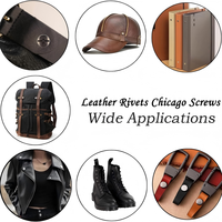 Vis Chicago en bronze, rivets en cuir, vis à riveter pour la décoration et la réparation de ceintures, sacs, chaussures et sacs à main en cuir