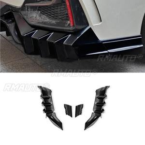 Kit de carrosserie diffuseur de pare-chocs arrière pour Honda Civic Type R Berline 2016-2021, garniture d'angle de pare-chocs style Mugen, accessoires automobiles - Product Image 3