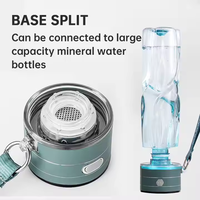 Bouteille d'eau hydrogénée à électrolyse par bouton tactile, super saturée, conception séparée, rechargeable