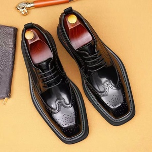 Zapatos Oxford de Cuero Genuino para Hombre, Estilo Italiano de Alta Gama, Hechos a Mano, para Boda, con Cierre Deslizante, Bordado Ligero Otoñal, Puntera de Acero - Product Image 2