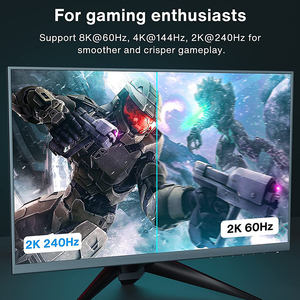 <strong>8K</strong> DisplayPort 1.4 Cable 1M 2M Display Port Cable <strong>8K</strong>@60Hz 4K@<strong>144Hz</strong> Ultra High Speed DP Cable for Laptop PC TV <strong>Gaming</strong> <strong>Monitor</strong> - Product Image 3