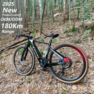 Leggero 250W 36V elettrico Assist <span class=keywords><strong>Ebike</strong></span> in fibra di carbonio 700c ruota a lunga percorrenza città strada ghiaia in sella a bici elettrica da strada - Product Image 5