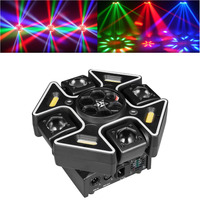 Vente flash : Lumière de scène à tête mobile à faisceau LED RGBW pour discothèque, effet lumineux à 4 bras, lumière de scène pour théâtre familial, rassemblement, DMX512/activation sonore