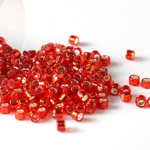 Бусины из японских семян с серебряной подкладкой, 11/0 г, вышитые бусины для браслета, стеклянные бусины RR 2 мм, 100 - Product Image 3