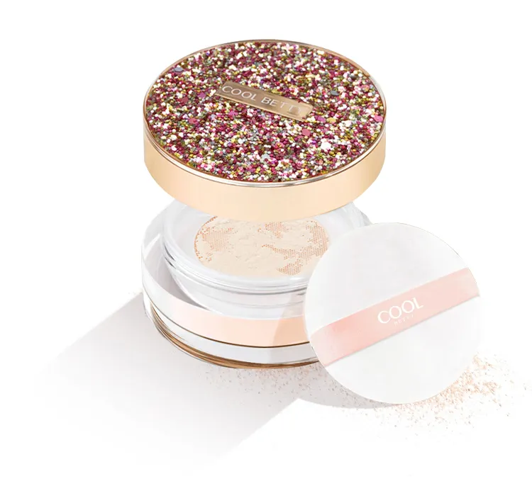 Bright colored glaze soft long lasting loose setting powder oil-control face powder