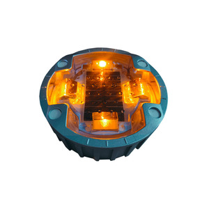 공장 고품질 IP68 방수 태양광 매립형 지면 스터드 라이트 8 LED (빨강/황색/파랑/녹색/흰색) 100시간 조명 - Product Image 1