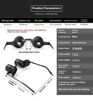 HTM Men's 10X Magnifying Telescope Aluminum Alloy Adjustable Nose Bridge for Outdoor Activities Fishing Hiking Camping Hot Item