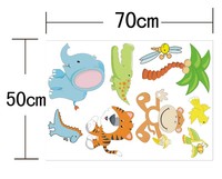 Autocollant mural décoratif de dessin animé, papier peint pour chambre de bébé, PVC imprimé UV, imperméable, écologique, laminage mat, décoration intérieure