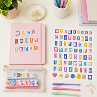 Autocollants lettres, autocollants alphabet, feuille d'autocollants personnalisés pour scrapbooking et création de cartes