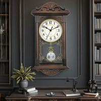 Reloj de Pared de Péndulo Estilo Abuelo Retro Europeo de Plástico, Artículo Decorativo para el Hogar y de Regalo en Oferta