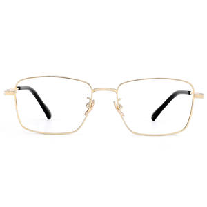 Monture de lunettes carrée rétro artistique 33019 en alliage de titane léger, monture complète pour femme, origine Danyang - Product Image 1