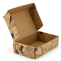 Cajas de Cartón Corrugado de Papel Kraft Reciclable Personalizadas de Fábrica con Tira de Desgarre y Cierre Autoadhesivo para Embalaje de Productos