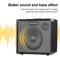Accessoires d'Enceinte, Amplificateur Basse Électrique 30 Watts pour Guitare Basse Électrique 4 Cordes avec Canal Clean et Overdrive