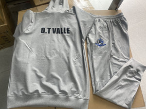 Logotipo personalizado Esporte Desgaste Poliéster Tech Fleece Full Zip Tricô Hoodie Jogger Two Piece Jogging Tricô Set Homens Suor Ternos - Product Image 6