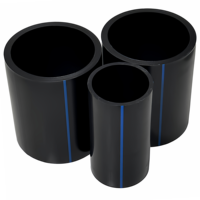 Tuyau de drainage en polyéthylène vierge de qualité PE100 DN180mm PN1.25Mpa pour les eaux usées, haute pression, durable, écologique, fusion à chaud