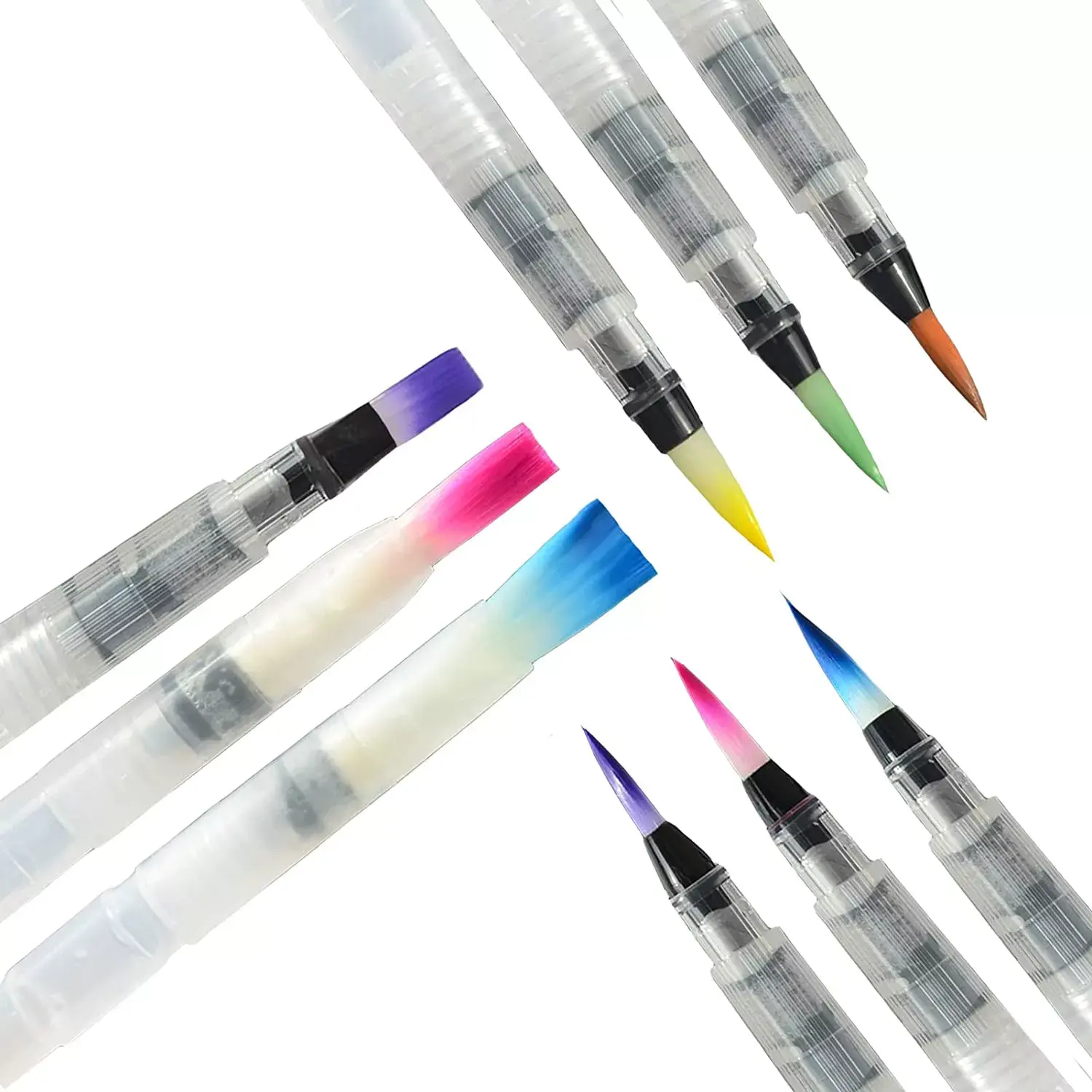 Cixi üstün 3/6 adet Set sanatçı su kaynağı fırça kalem MS-011-3/6 6 boyutları yuvarlak ve düz Tps