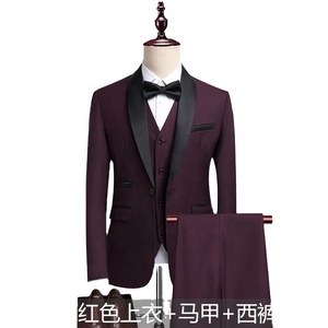 Costume trois pièces pour <span class=keywords><strong>homme</strong></span>, style business décontracté, simple boutonnage, idéal pour <span class=keywords><strong>mariage</strong></span> ou cérémonie. - Product Image 1
